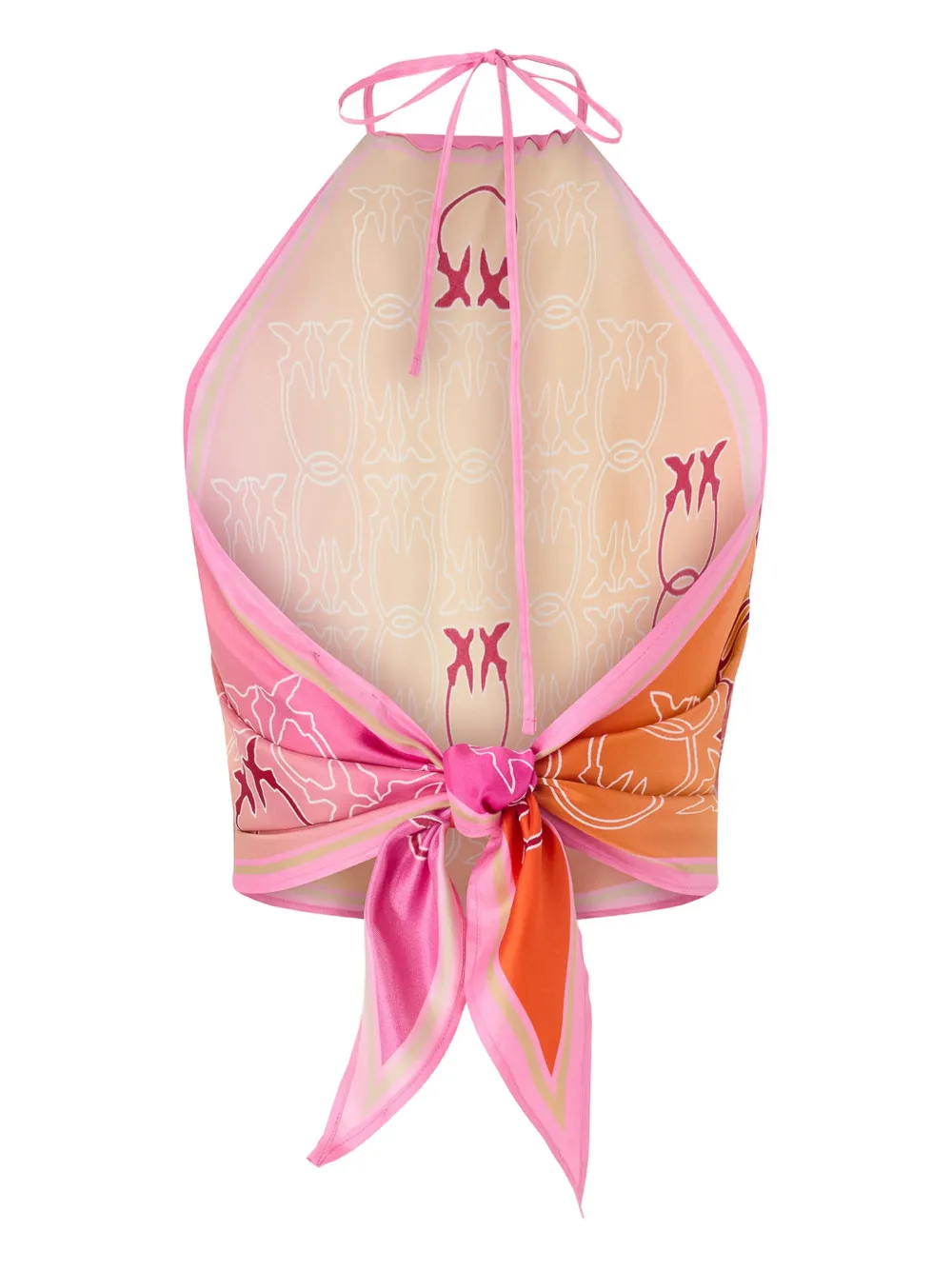 Logo-Print Tie Beach Cover-Up
