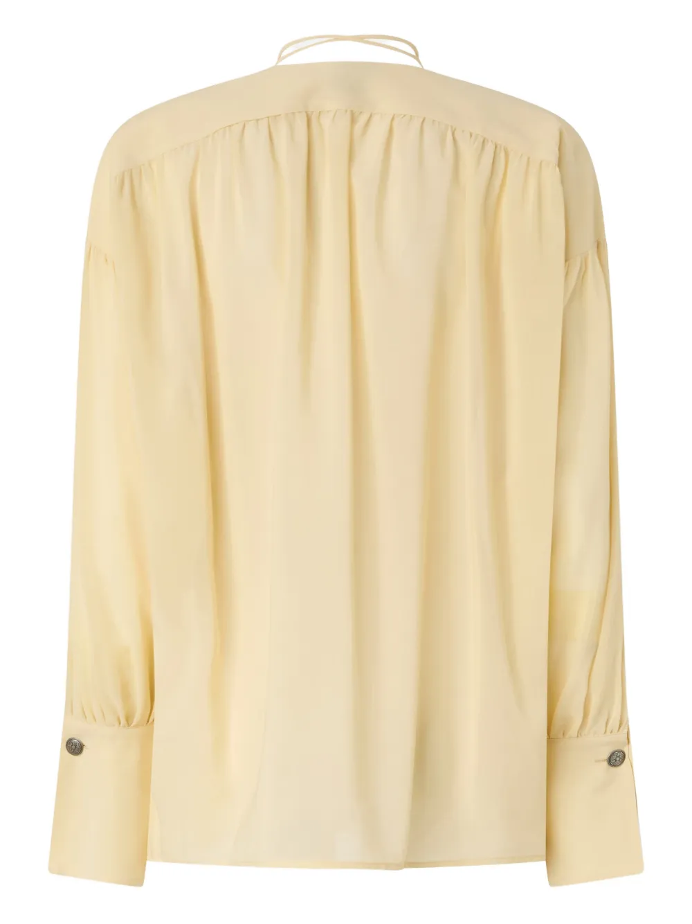 PINKO Blouse met V-hals en manchetten Geel