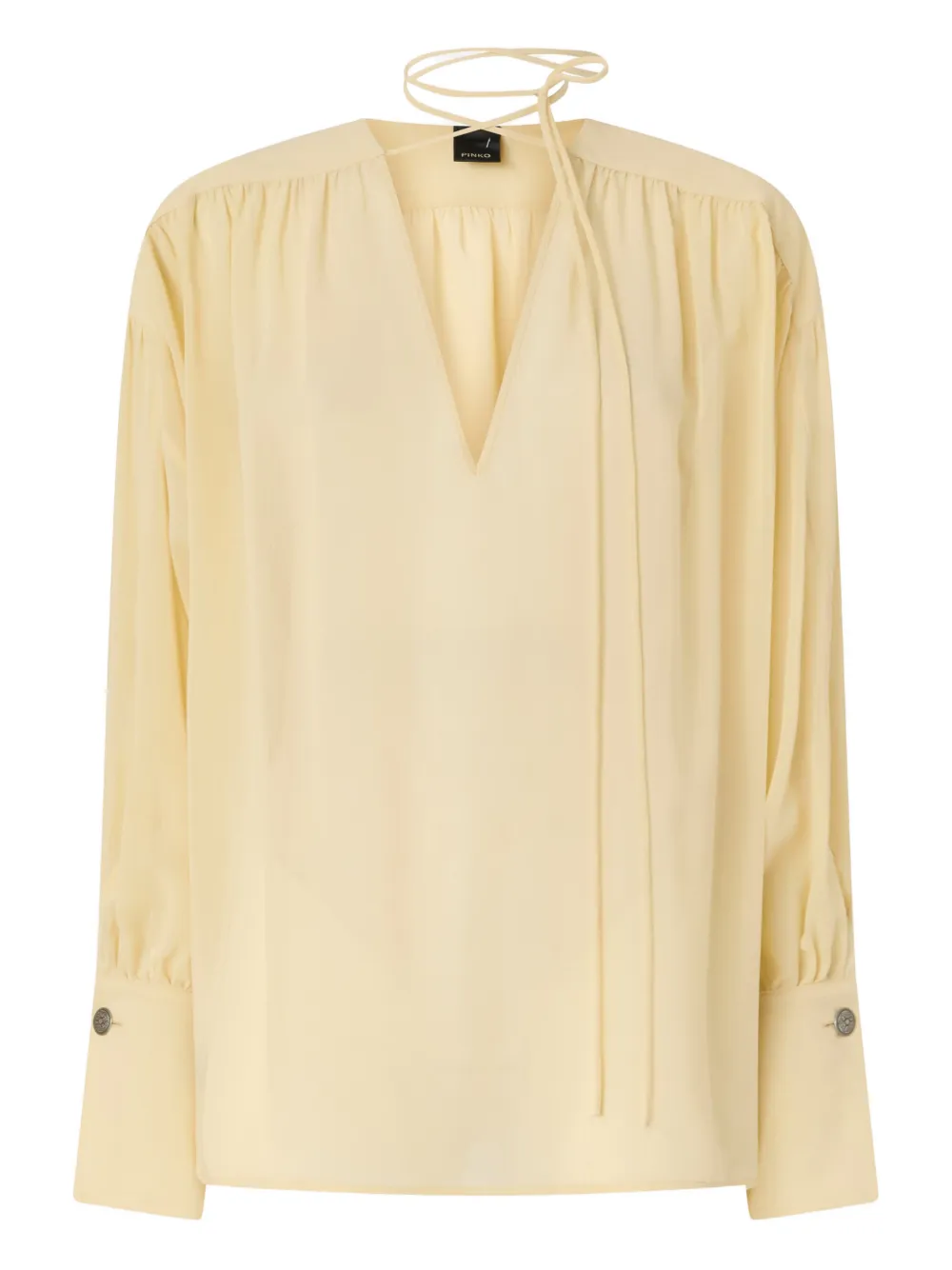 PINKO Blusa con scollo a V - Giallo