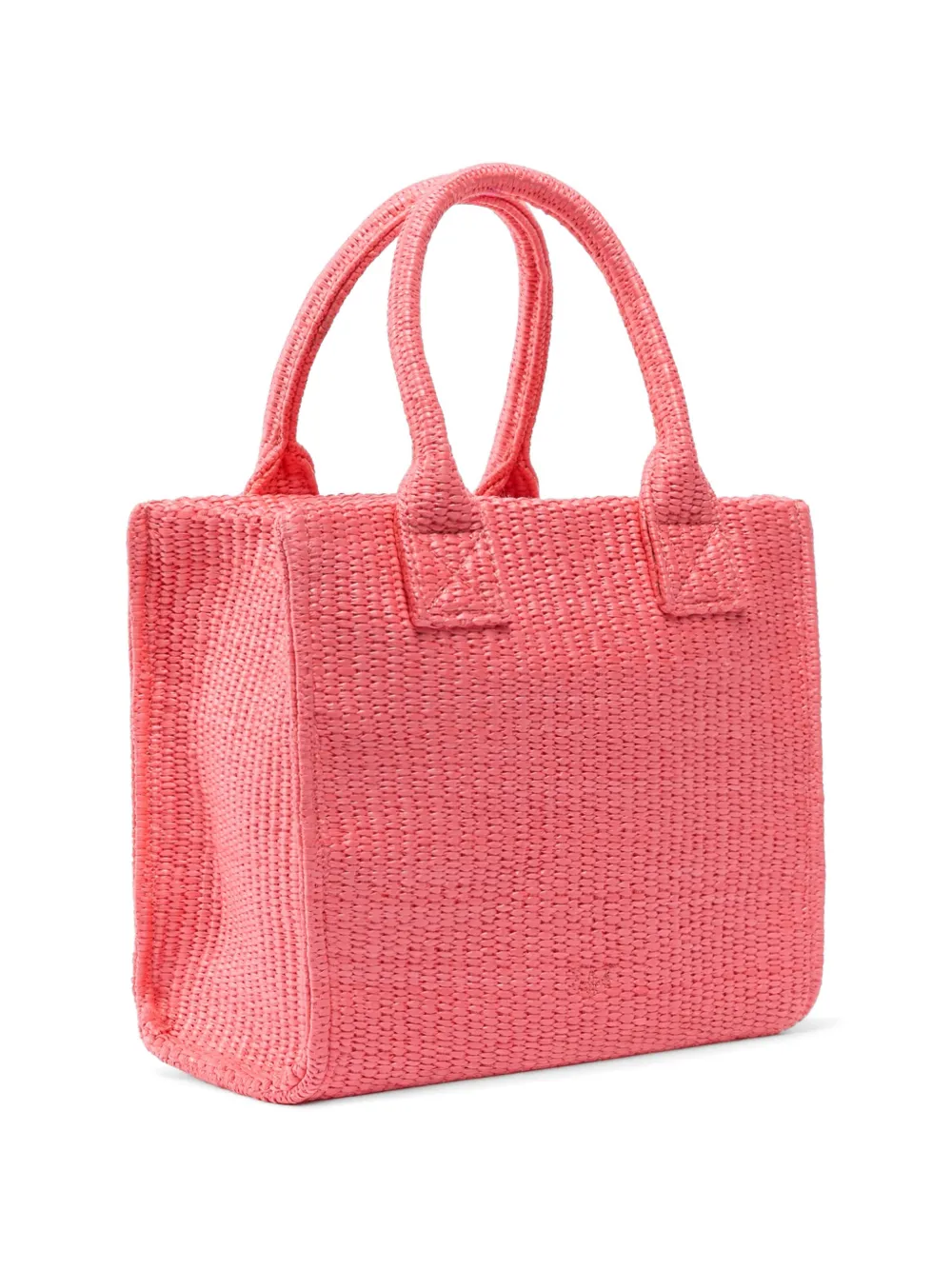 PINKO Love Birds kleine raffia shopper Roze
