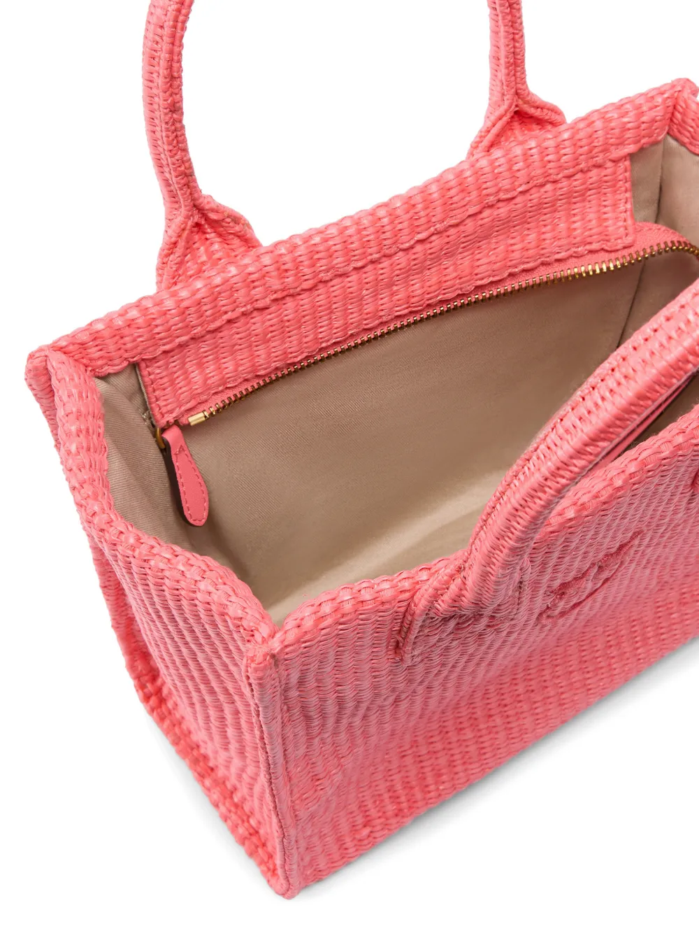PINKO Love Birds kleine raffia shopper Roze