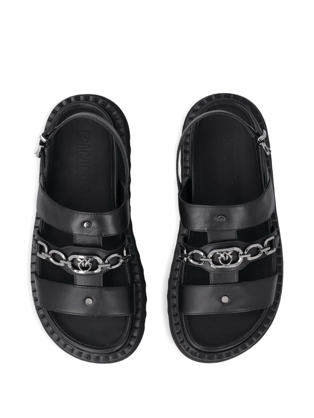 PINKO Sandalen met kettingdetail Zwart