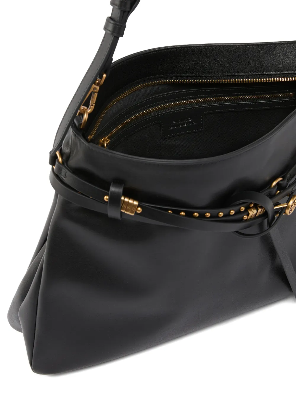 Studded Leather Shoulder Bag
