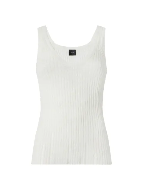 PINKO top de canalé con logo