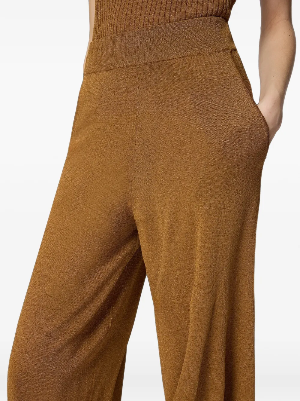 PINKO Broek met cuffs Bruin