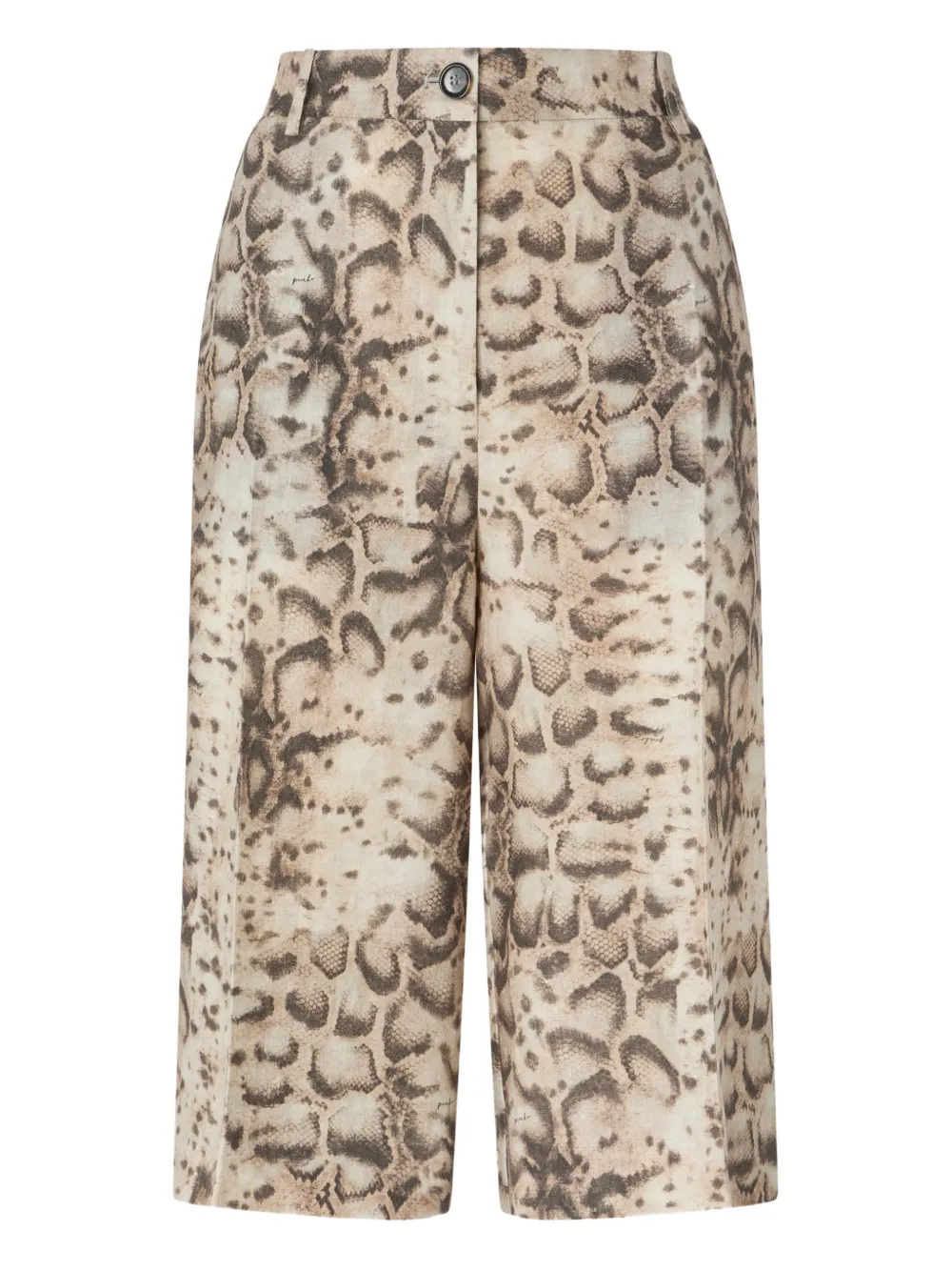 PINKO Shorts mit Schlangenleder-Print - Nude