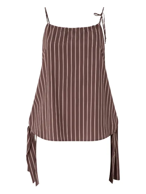 PINKO striped-pattern sleeveless blouse
