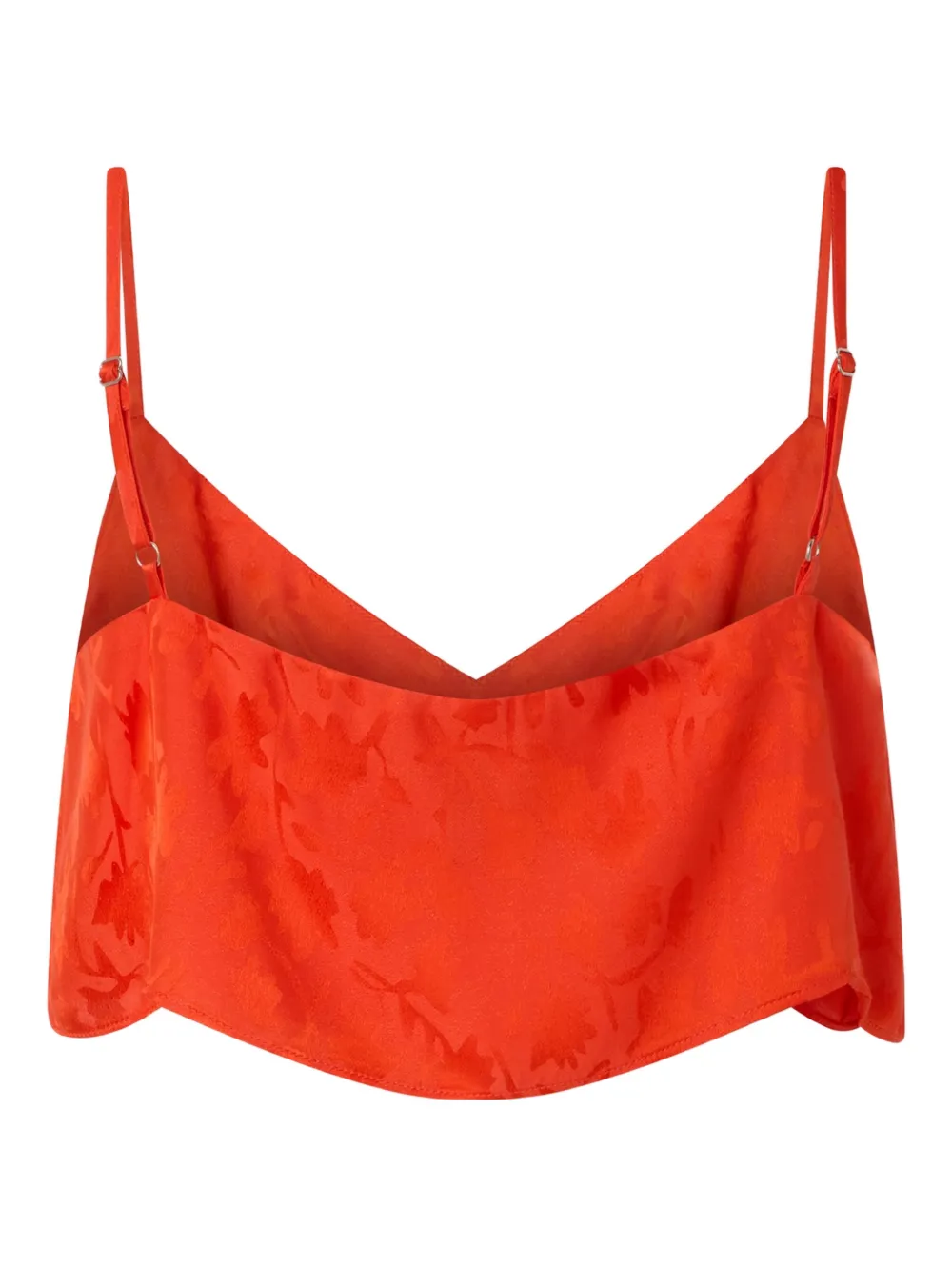 PINKO Cropped top met spaghettibandjes en jacquard Oranje