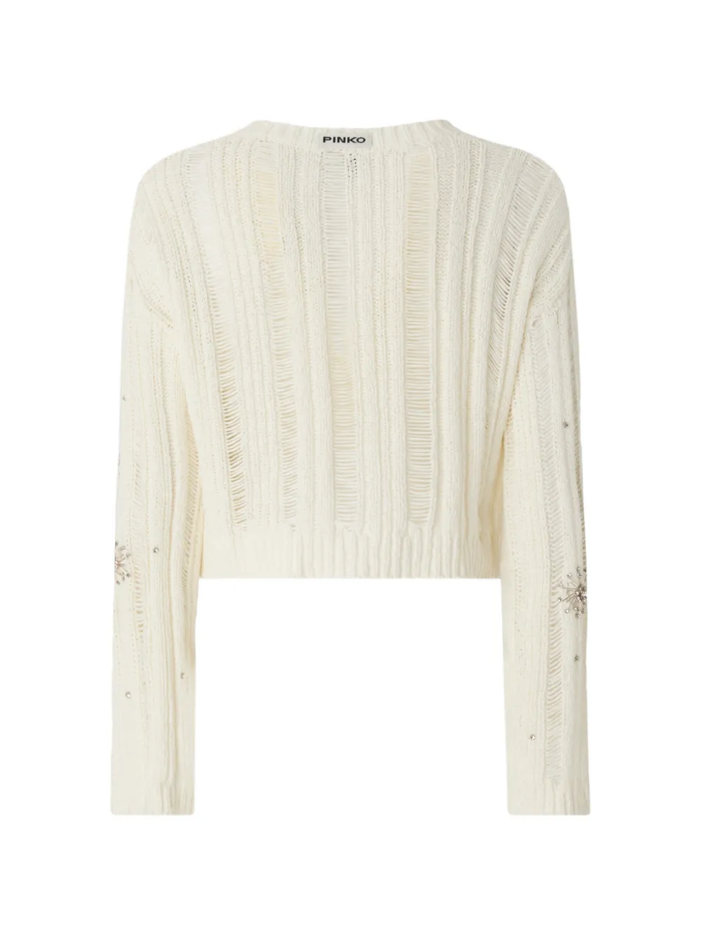 PINKO Opengewerkte trui met verfraaiing Beige