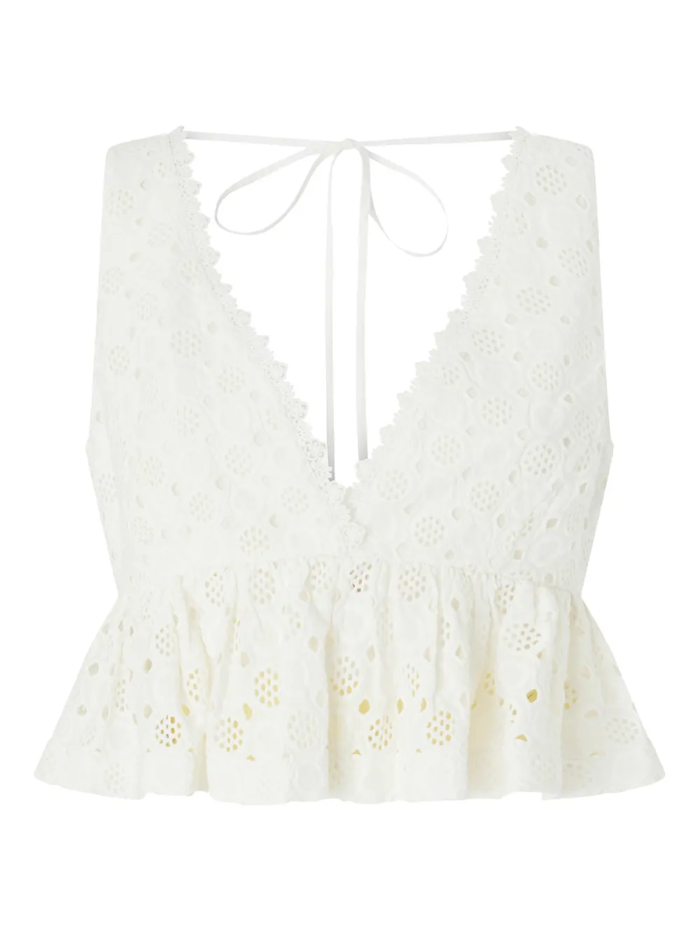PINKO Top con ruches - Bianco