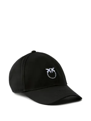 PINKO Black Cotton Cap (Baseball Women\'s Hat) Pinko Black Cotton Baseball Cap with Crystal Logo Size M main image 4