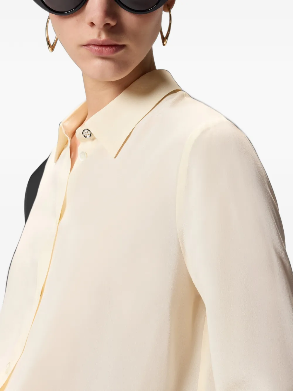 PINKO Blouse met kraag en knopen Beige