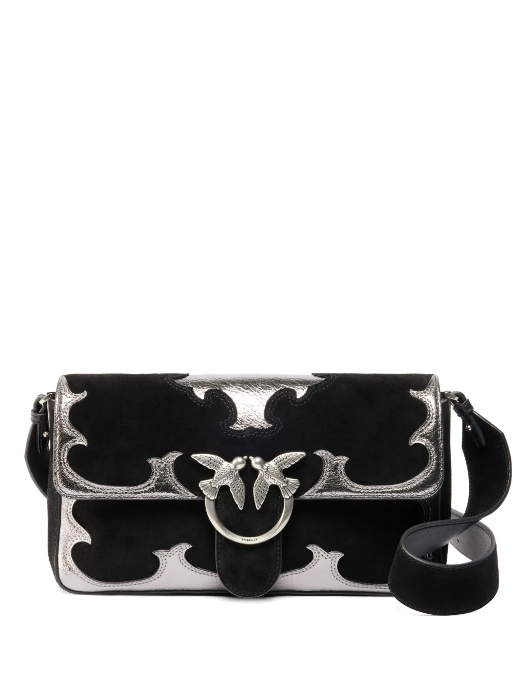 PINKO Borsa a tracolla con logo - Nero