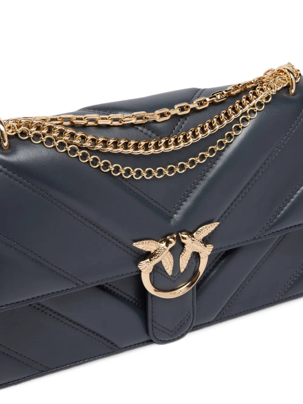 PINKO Crossbodytas met chevron streep Grijs