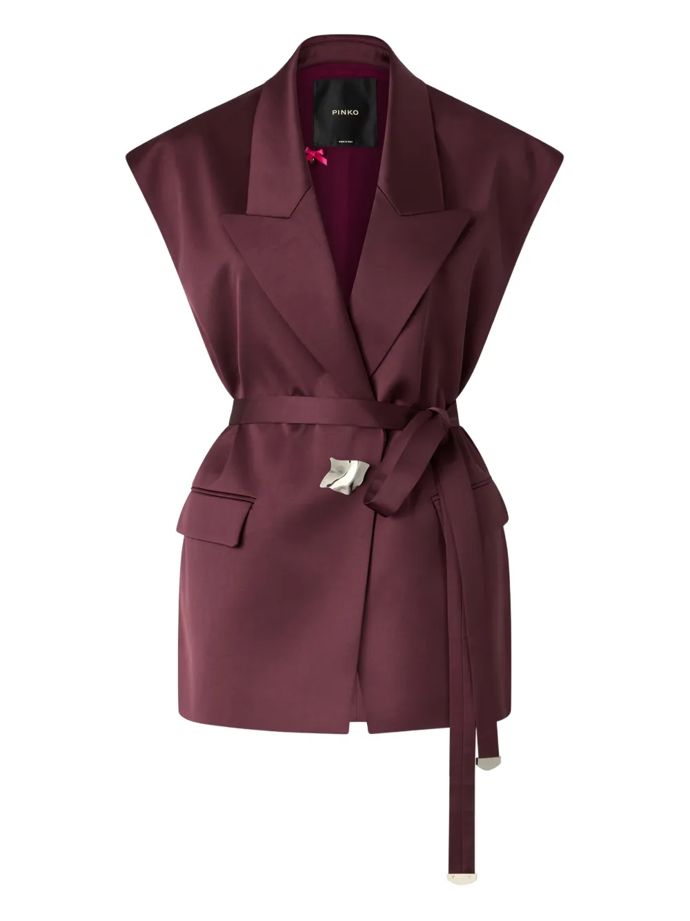 PINKO belted collared jacket - Purple