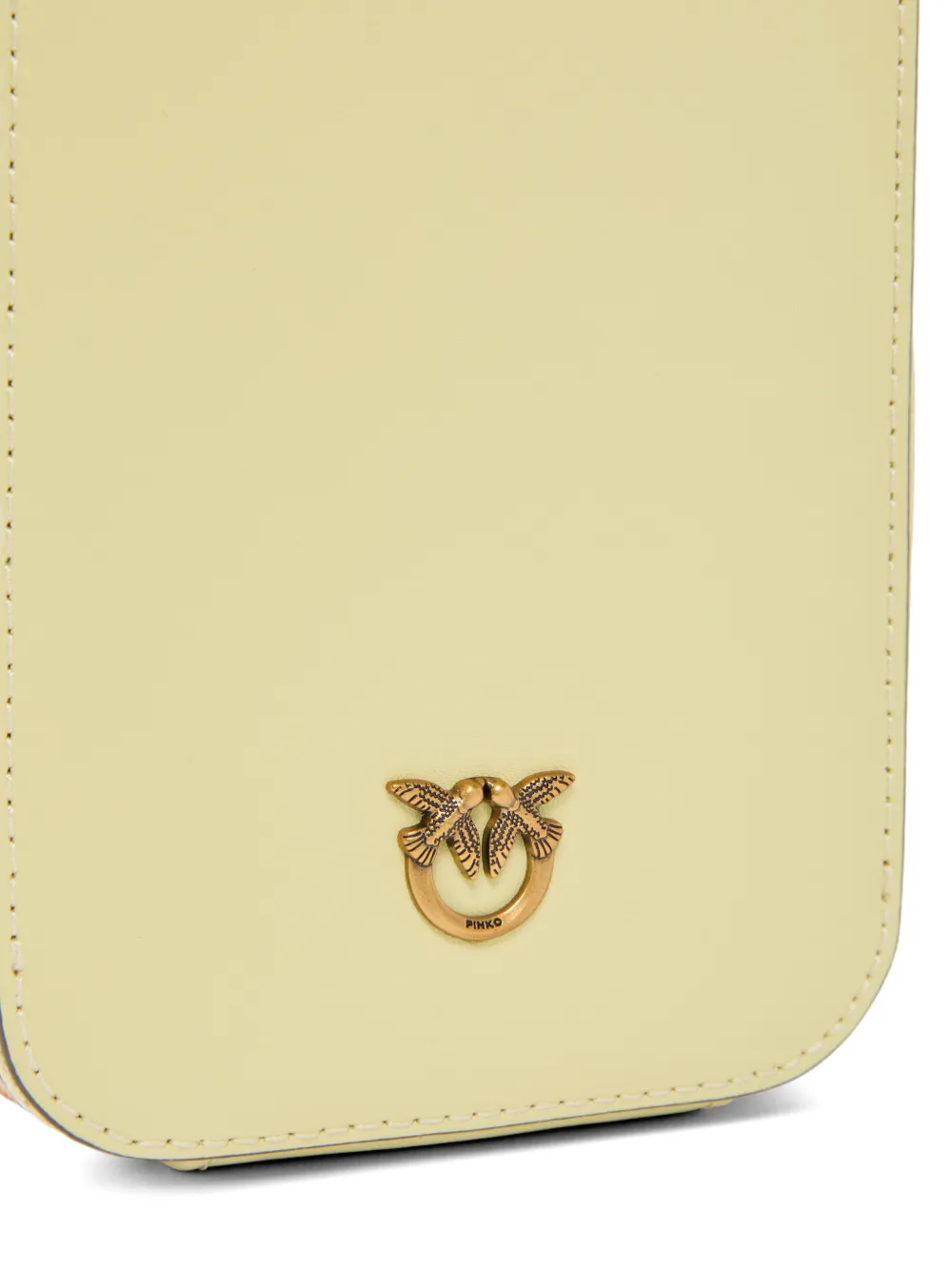 PINKO Leren telefoonhoesje met rits Beige