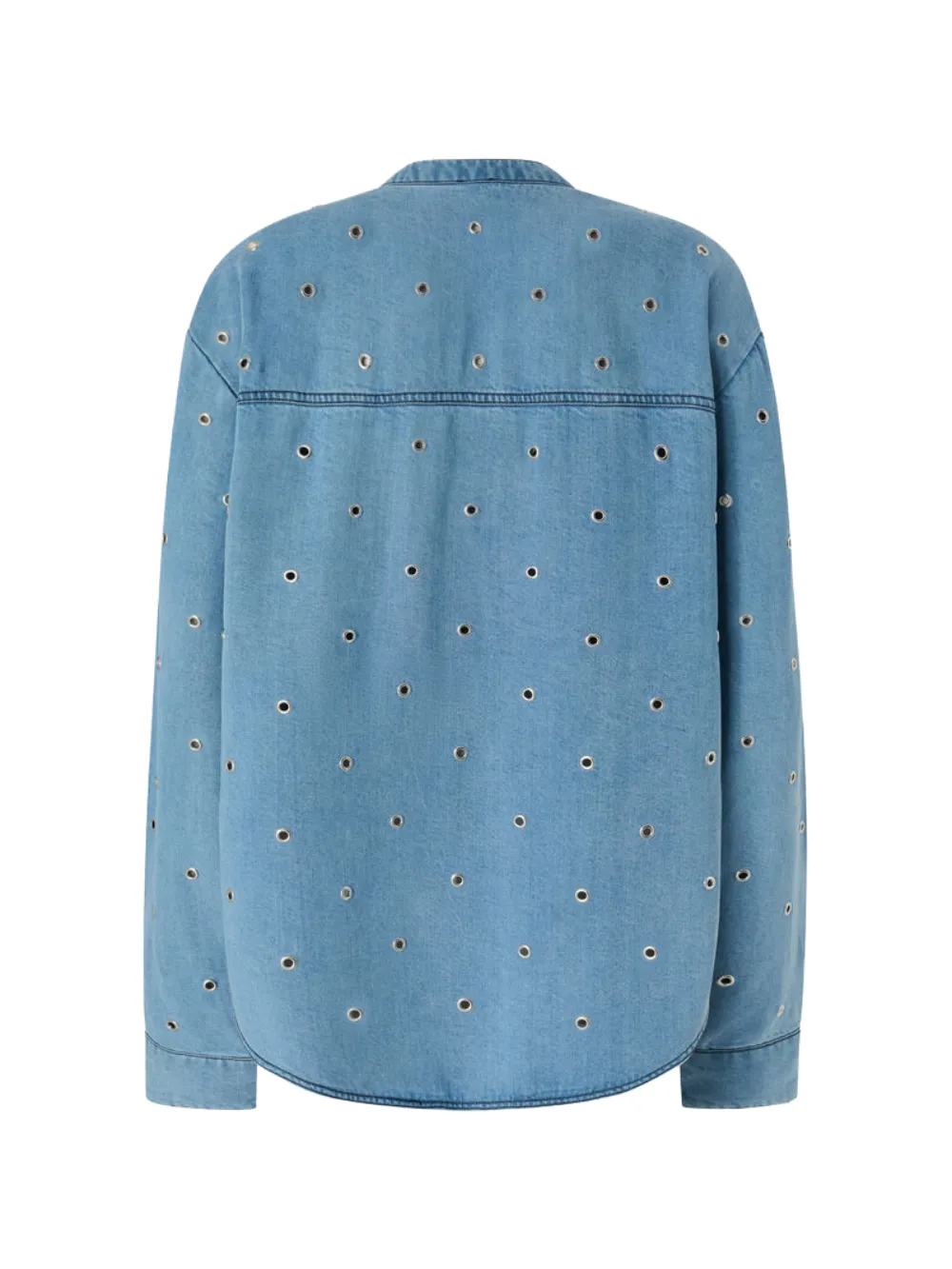 PINKO Top met V-hals en ringlets - Blauw