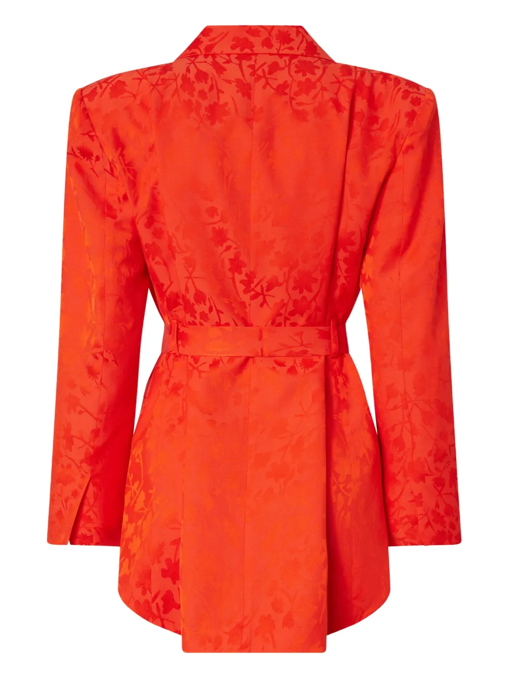  Pinko Floral-pattern Belted Blazer - Orange 