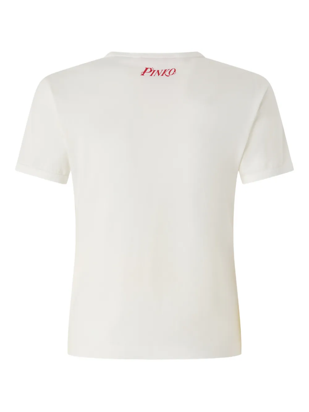  Pinko Logo Crew Neck T-shirt - Neutrals 