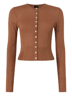 Cecilie Bahnsen Bessie Ruffled Cardigan | Brown | FARFETCH IE
