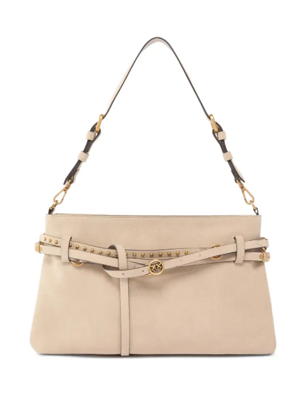 PINKO Medium Belt Bag Studded Shoulder Bag | Neutrals | FARFETCH display picture 3
