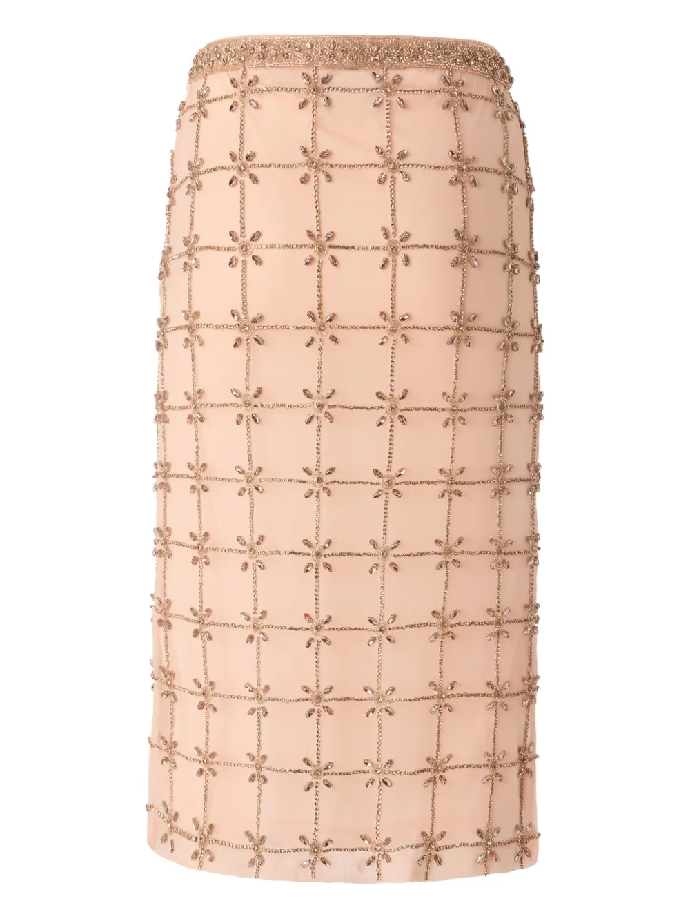  Pinko Crystal Embellished Skirt - Neutrals 