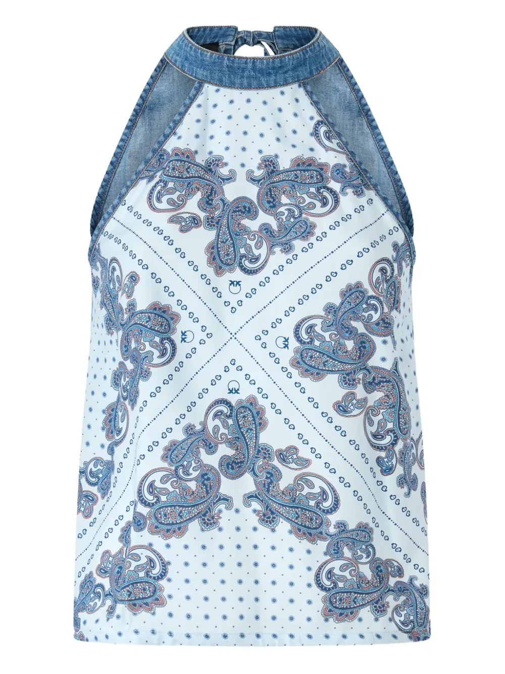 PINKO Top con scollo all'americana - Bianco