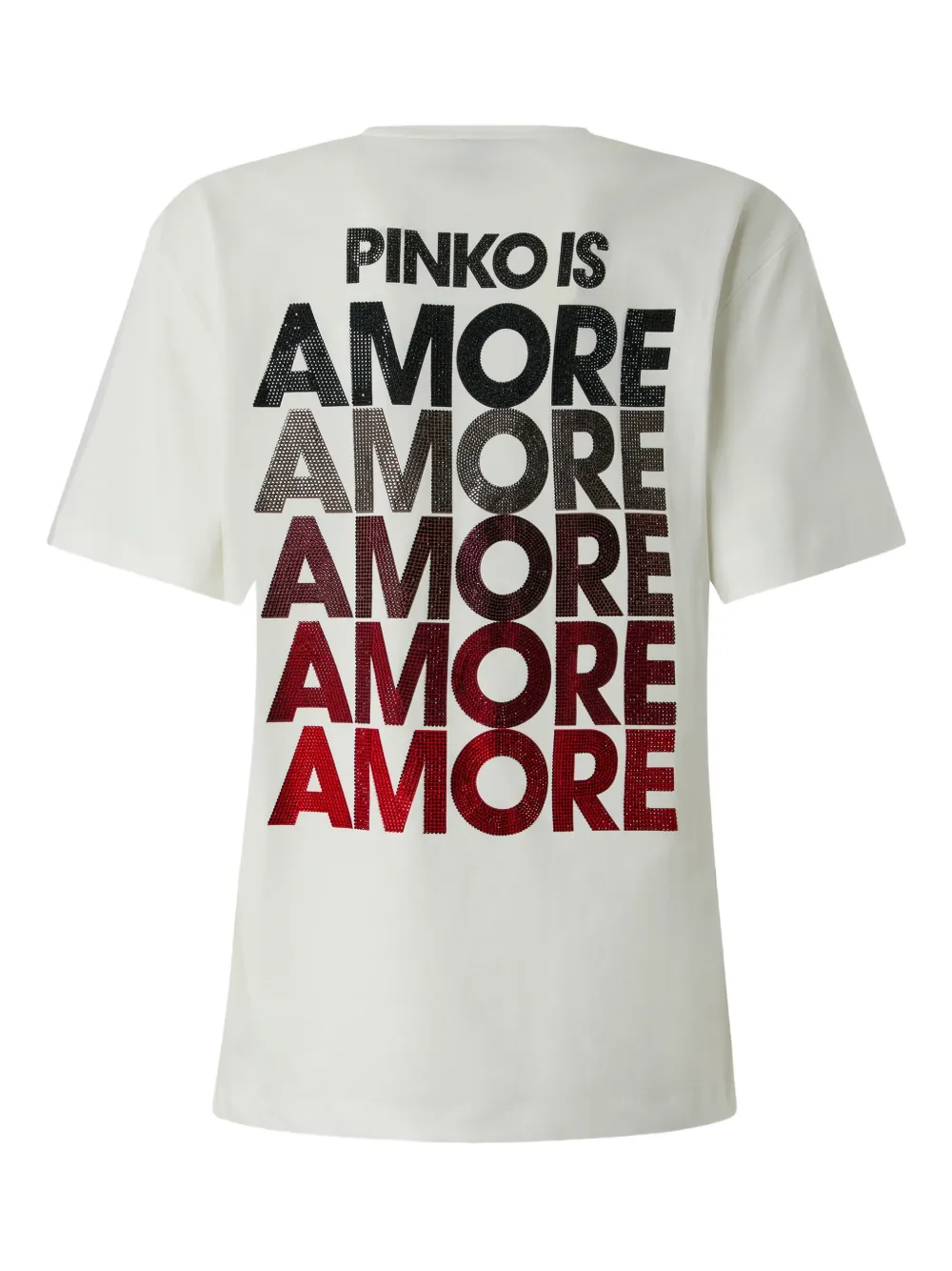 PINKO T-shirt met hartprint Wit