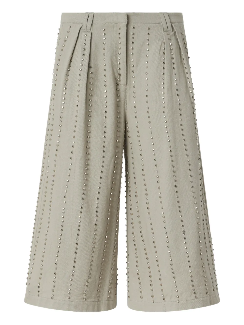 PINKO embellished cropped trousers - Grigio