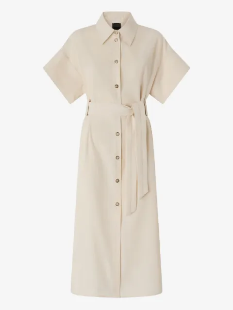 PINKO midi button belted shirt dress