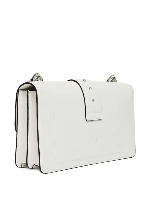 PINKO Medium Love One Crossbody Bag | White | FARFETCH RO