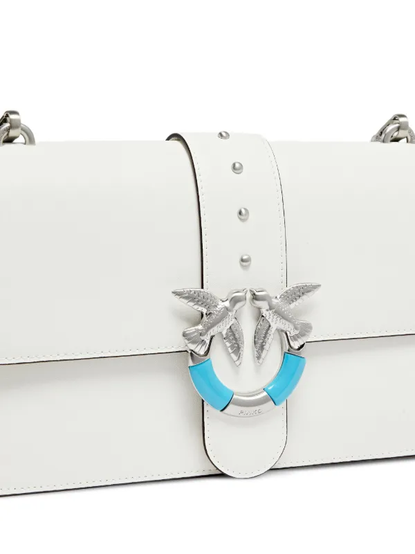 PINKO Medium Love One Crossbody Bag | White | FARFETCH RO