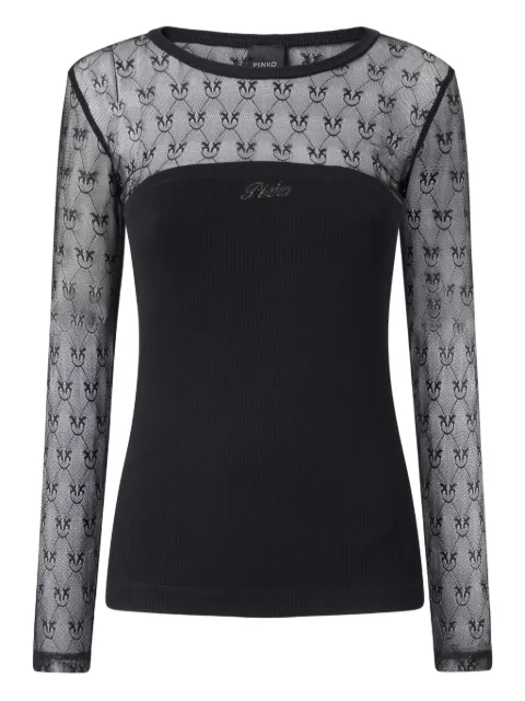 PINKO long-sleeve lace top