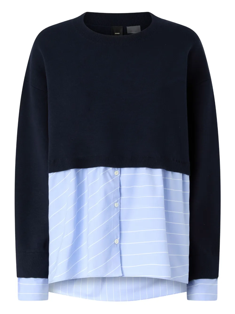 PINKO layered top - Blu