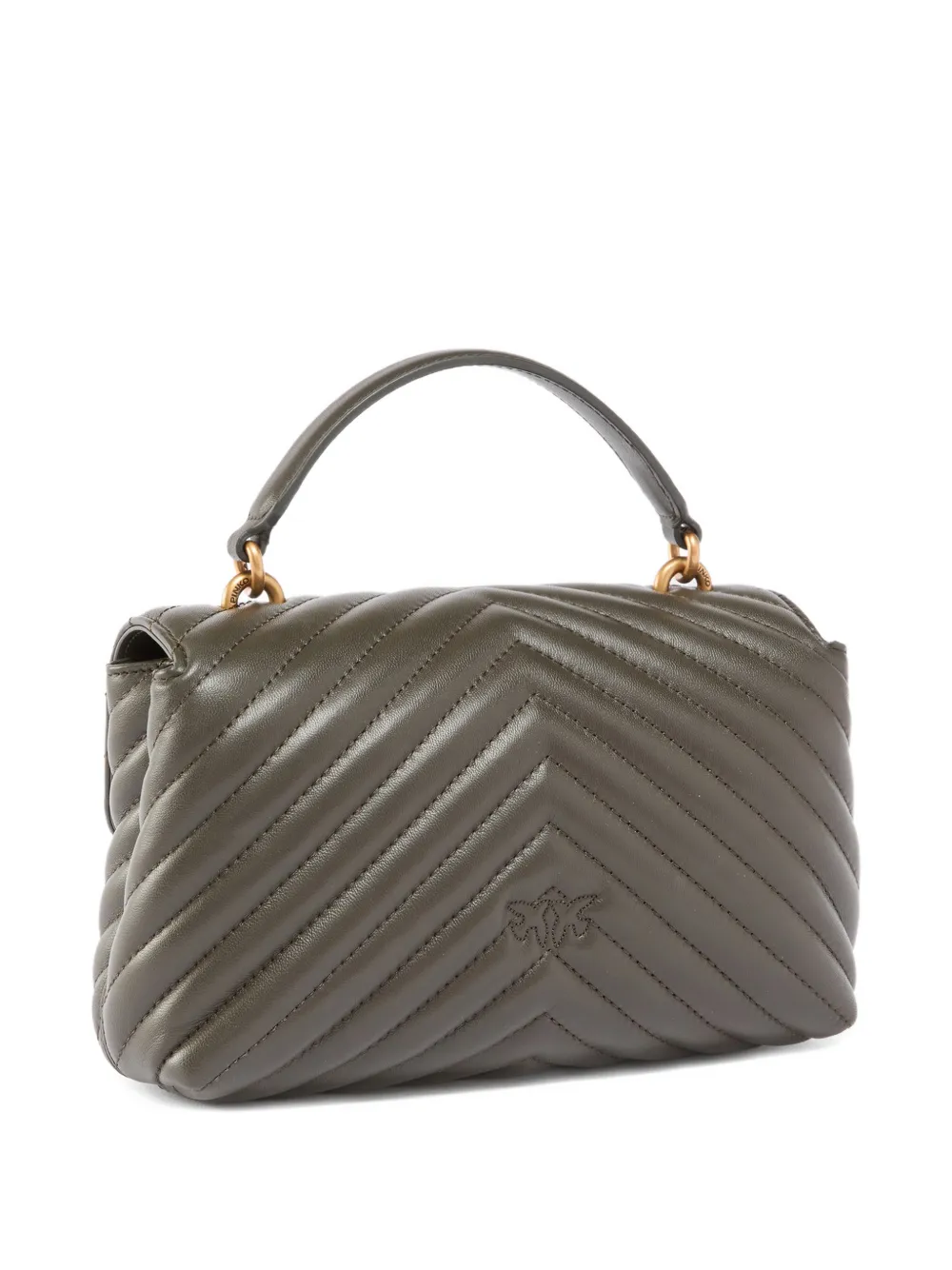 PINKO mini Lady Love chevron bird tote bag - Groen