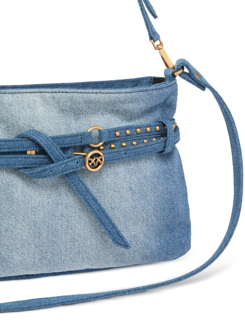  Pinko Studded Shoulder Bag - Blue 