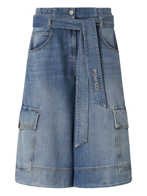 PINKO jeans cargo con moño en la cintura