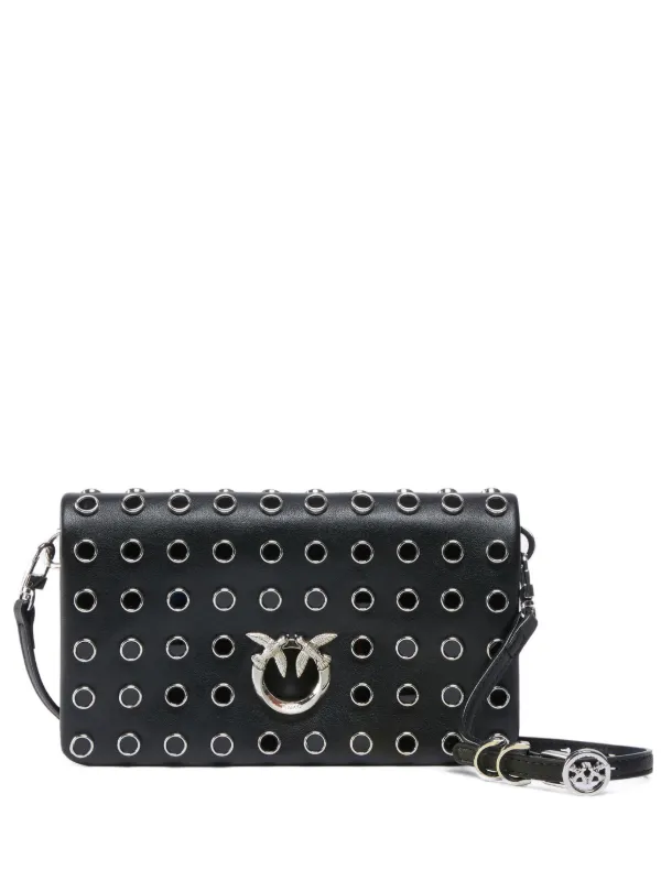 PINKO Love Bag Click レザークラッチバッグ ミニ | ブラック