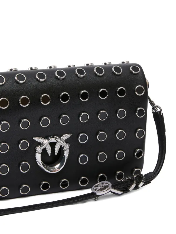 PINKO Love Bag Click レザークラッチバッグ ミニ | ブラック