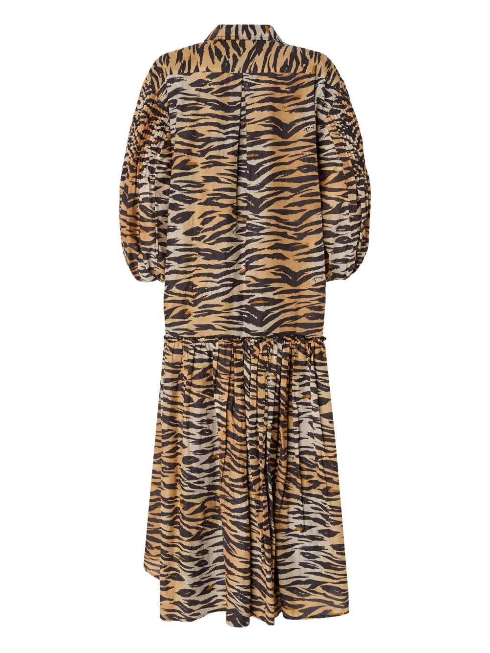  Pinko Tiger-print Midi Dress - Neutrals 