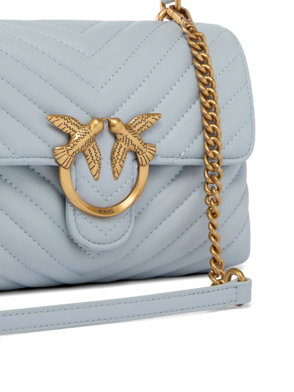  Pinko Mini Lady Love Chevron-pattern Tote Bag - Blue 