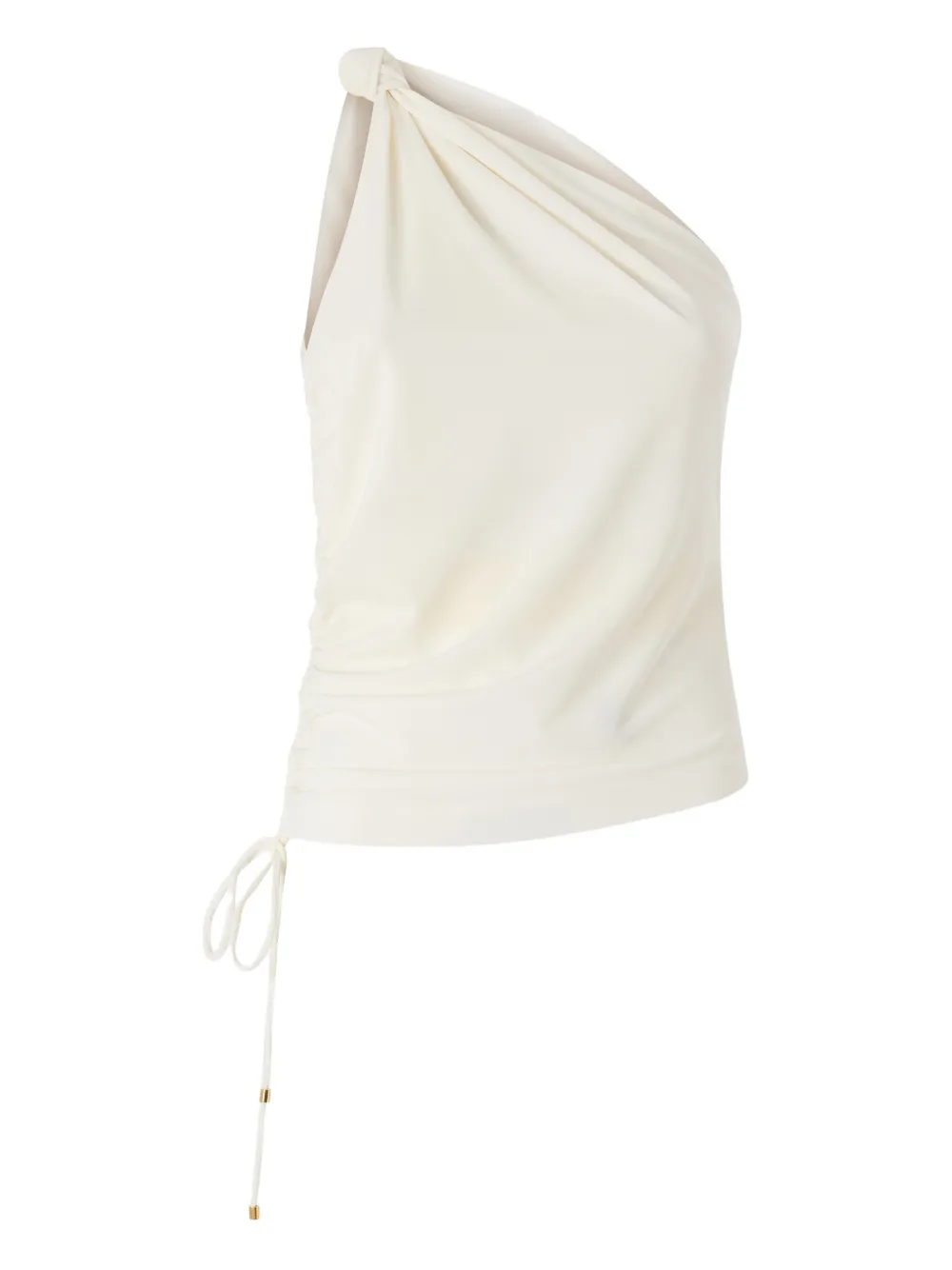 PINKO one-shoulder ruched top - Toni neutri