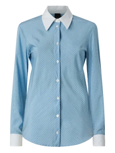 PINKO striped-pattern collared shirt