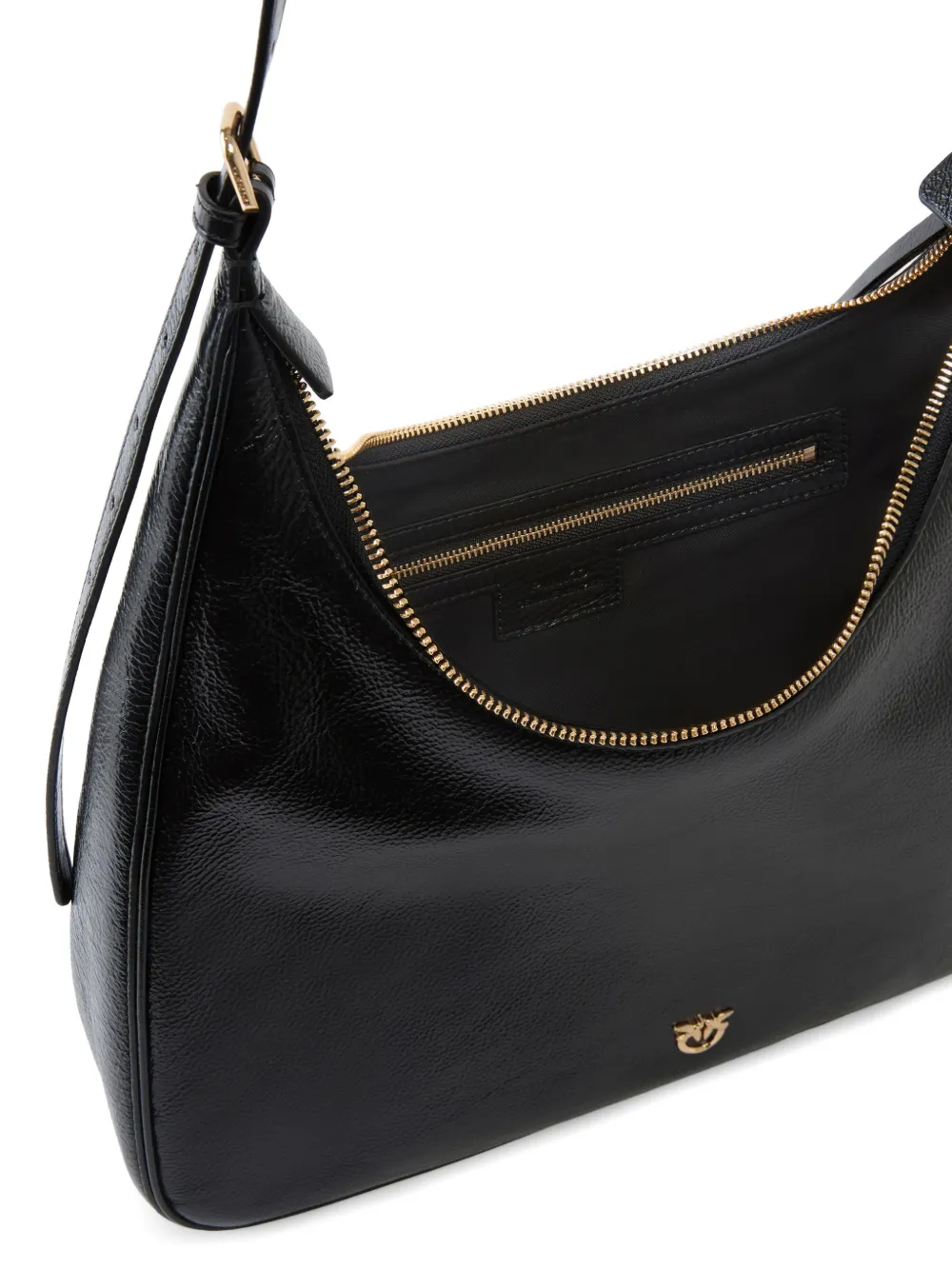 PINKO Medium Miss leren schoudertas Zwart