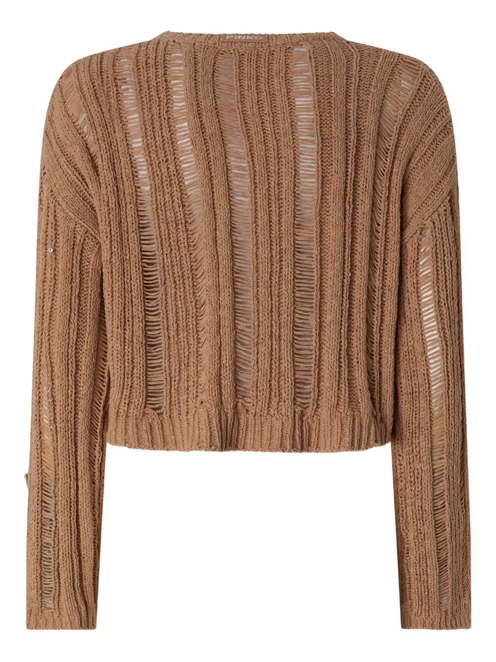  Pinko Embellished Distressed Top - Brown 