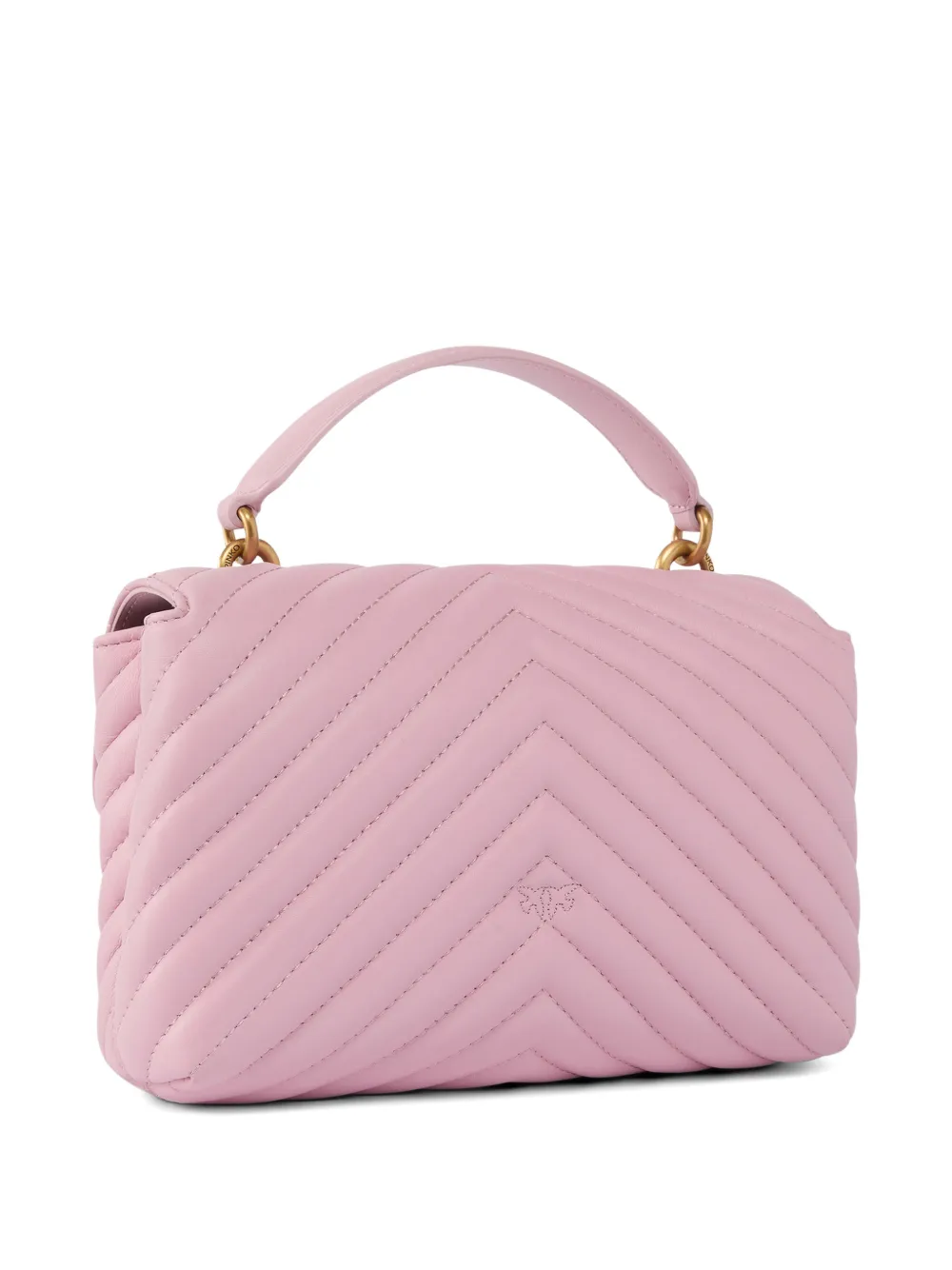  Pinko Mini Lady Love Chevron-pattern Tote Bag 
