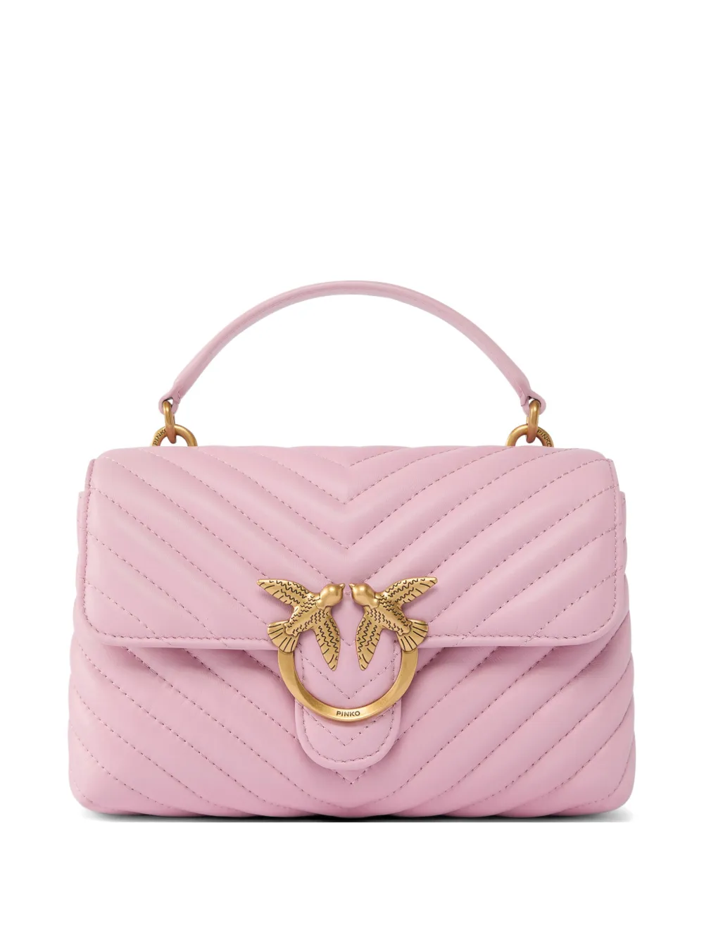 PINKO mini Lady Love chevron-pattern tote bag - Rosa