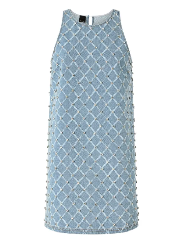 diamond denim dress Haven Rhinestone Denim Dress