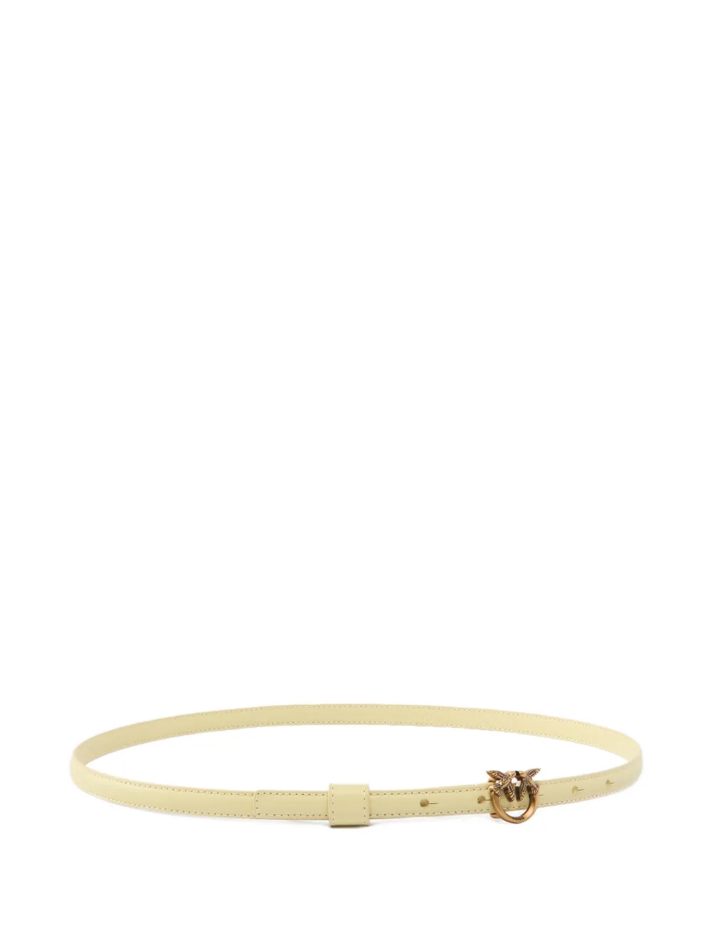 PINKO Smalle riem met Love Birds gesp Geel