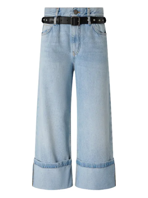 PINKO cuffed belted jeans